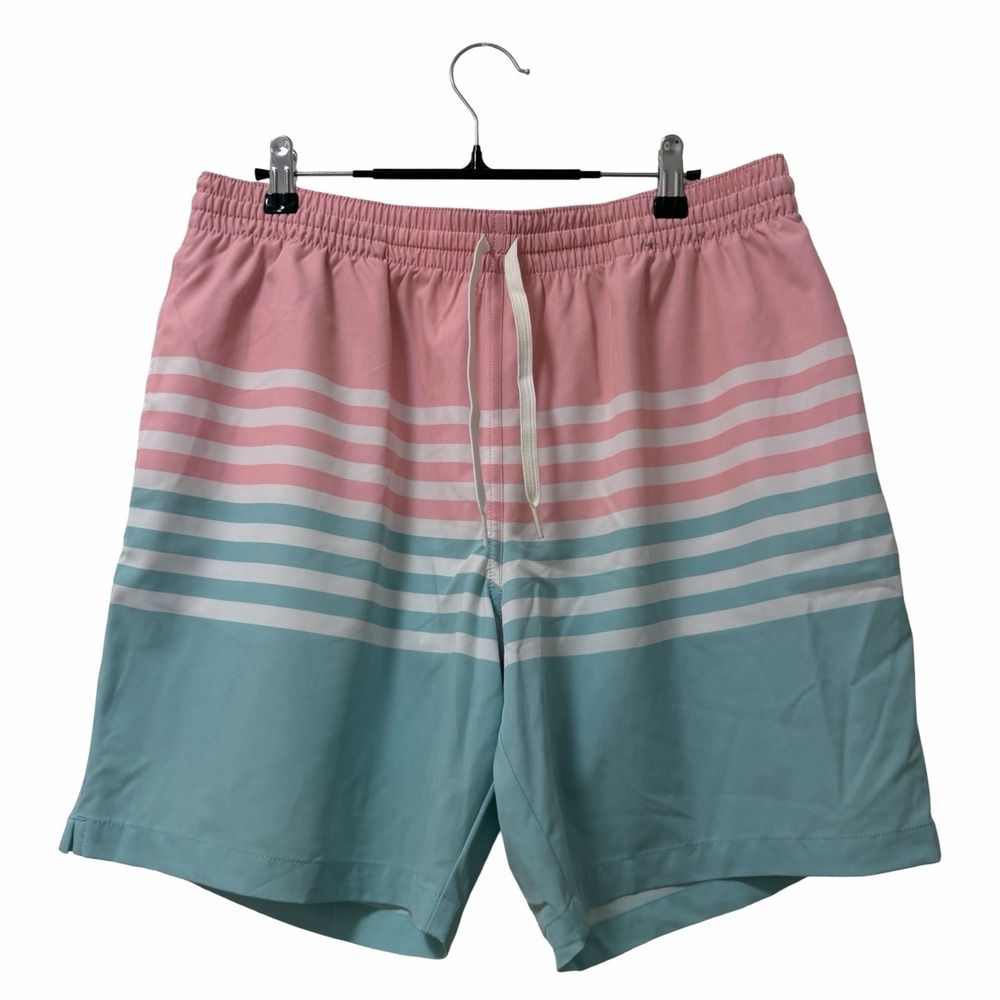 Chubbies Mens On The Horizons 7"‎ Swimmer Shorts Size XL Stripe Lined Vacation